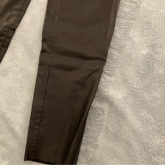 Zara Pants Vegan Leather Black High Waisted Side Zip Like New Size Medium - Picture 8 of 12